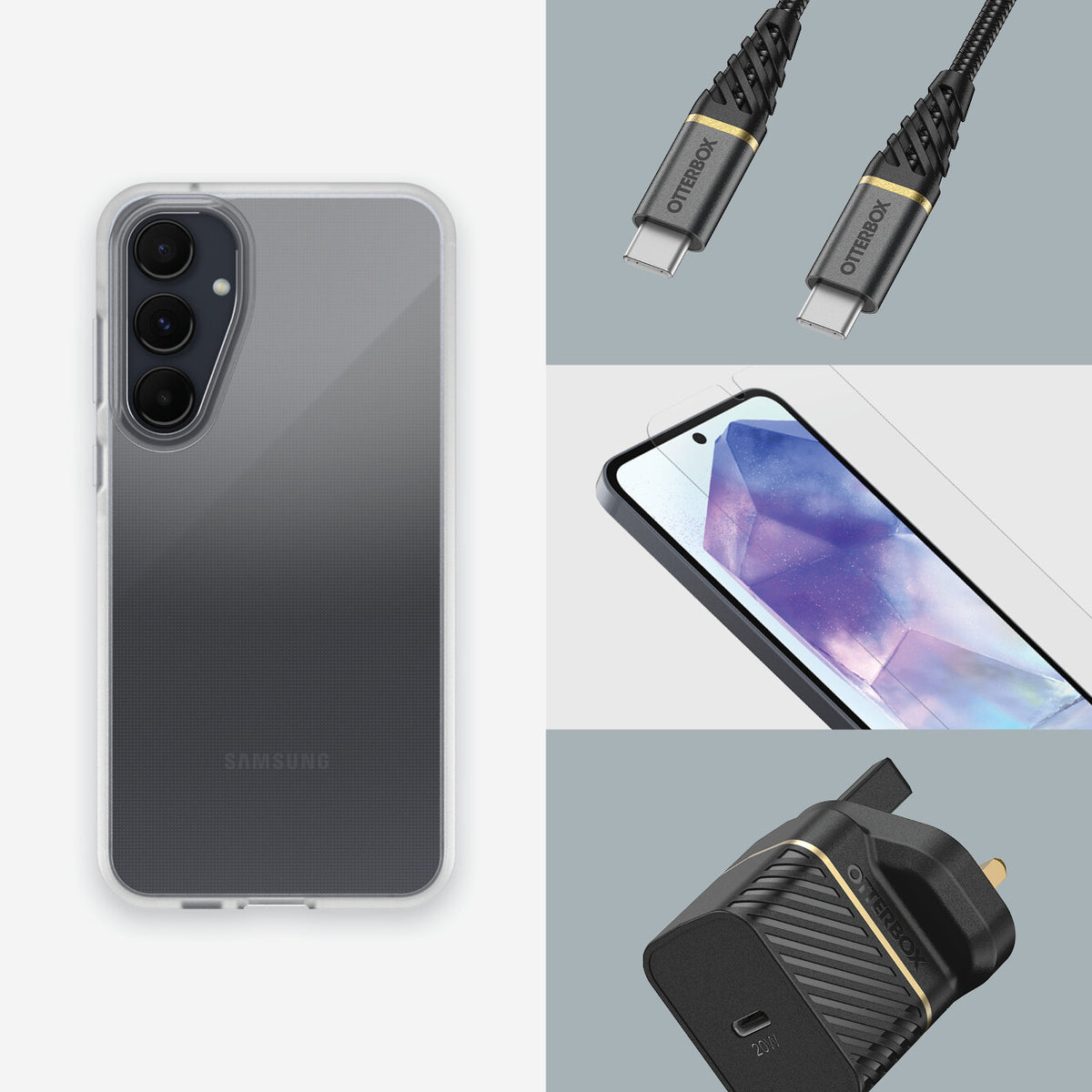 OtterBox React Series Case for Galaxy A55 (5G) in Clear