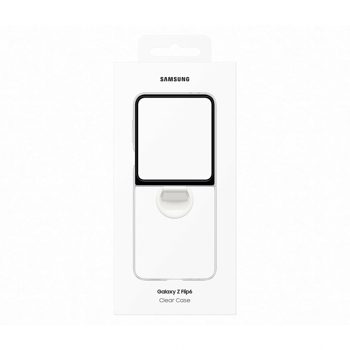 Samsung Clear Case with Ring for Z Flip6 in Transparent