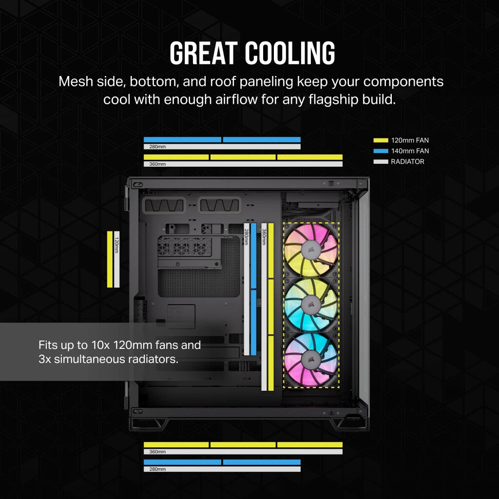 Corsair iCUE LINK 6500X RGB - ATX Mid Tower Case in Black