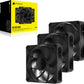 Corsair RS120 MAX - Computer Case Fan in Black - 120mm (Pack of 3)
