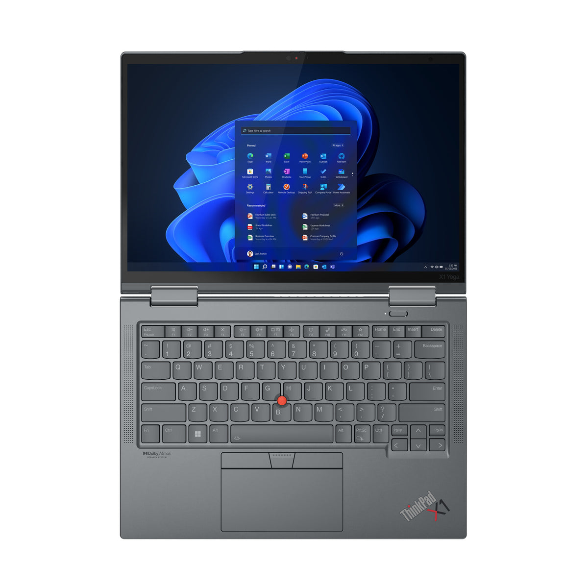 Lenovo ThinkPad X1 Yoga Gen 7 Hybrid (2-in-1) - 35.6 cm (14") - Touchscreen - Intel® Core™ i5-1240P - 16 GB LPDDR5-SDRAM - 256 GB SSD - Wi-Fi 6E - Windows 11 Pro - Grey