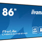 iiyama ProLite LH8654UHS-B1AG - 2.17 m (85.6") - 3840 x 2160 pixels 4K UHD LED Monitor