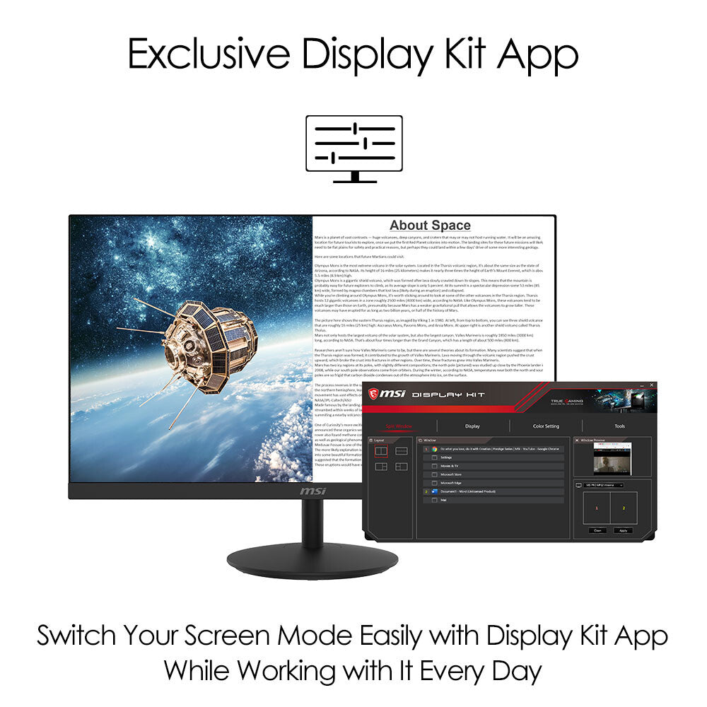 MSI Pro MP271 - 68.6 cm (27") - 1920 x 1080 pixels FHD Monitor