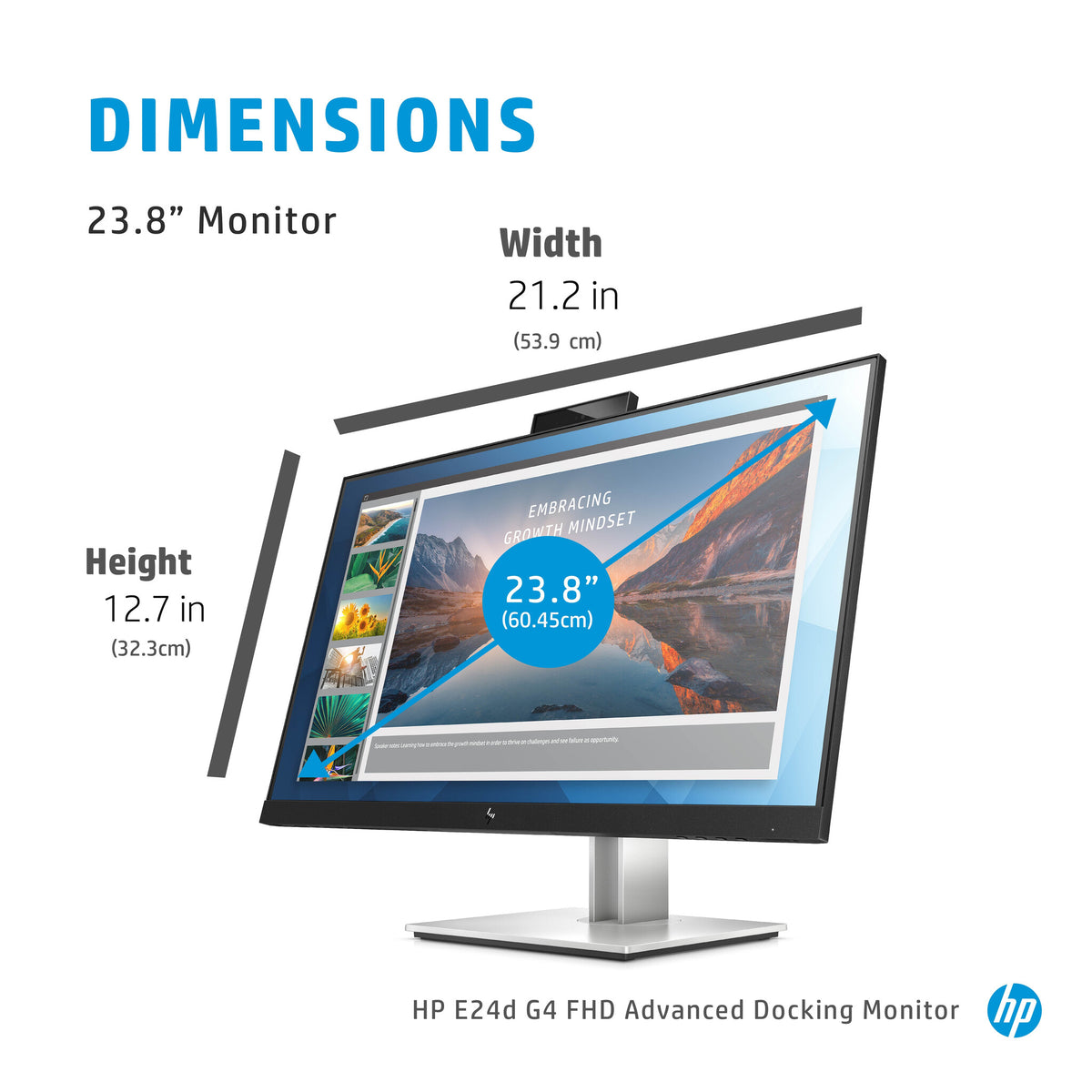 HP E24D G4 - 60.5 cm (23.8") - 1920 x 1080 pixels Full HD LED Monitor