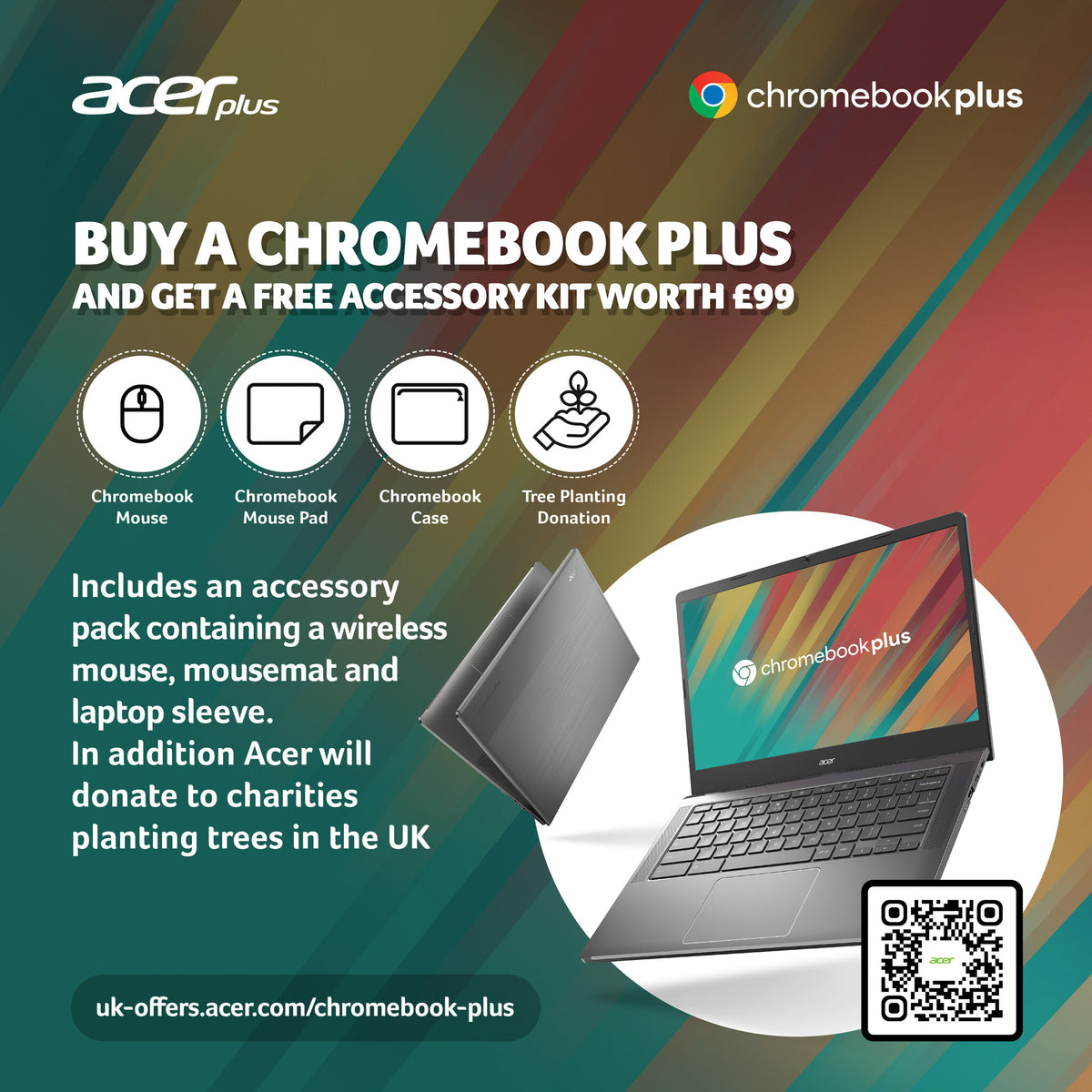 Acer Chromebook Plus 514 - 35.6 cm (14") - AMD Ryzen 5 7520C - 8 GB LPDDR5x-SDRAM - 256 GB SSD - Wi-Fi 6 - ChromeOS - Grey