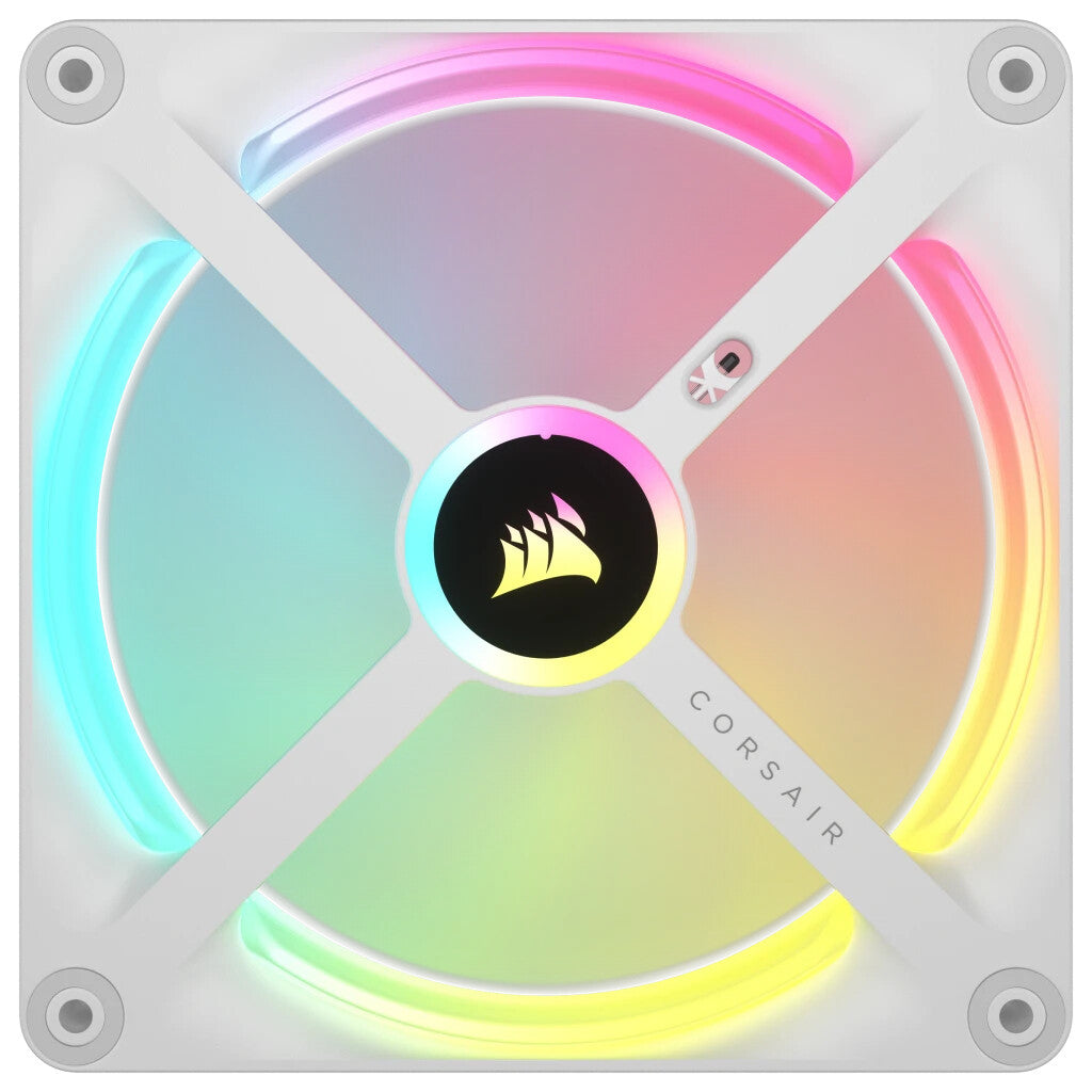 Corsair iCUE LINK QX140 RGB - PWM Computer Case Fan in White - 140mm (Pack of 2)
