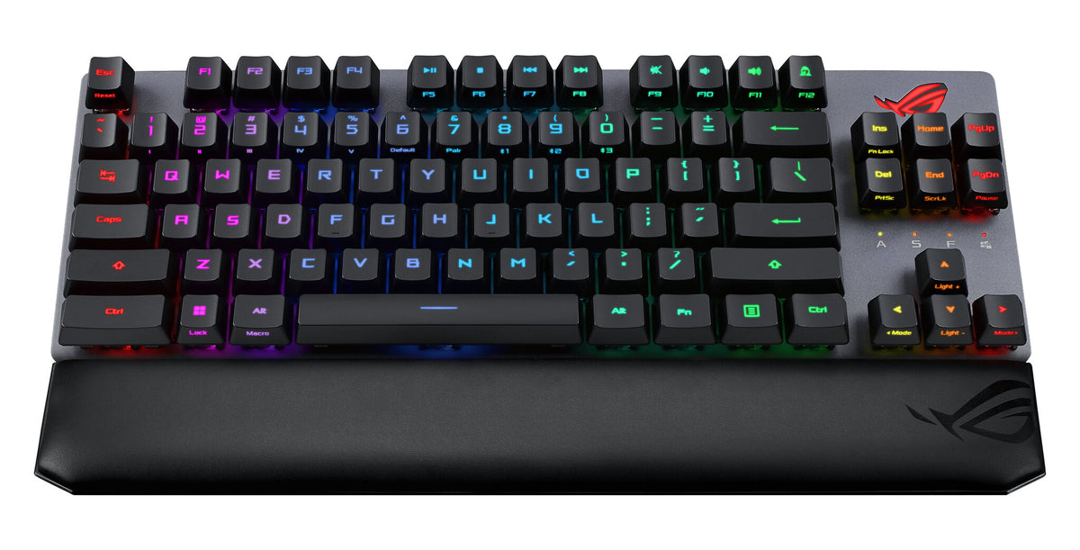 ASUS ROG Strix Scope RX TKL - USB Wired + RF Wireless + Bluetooth RGB Mechanical Keyboard in Black (QWERTY UK)