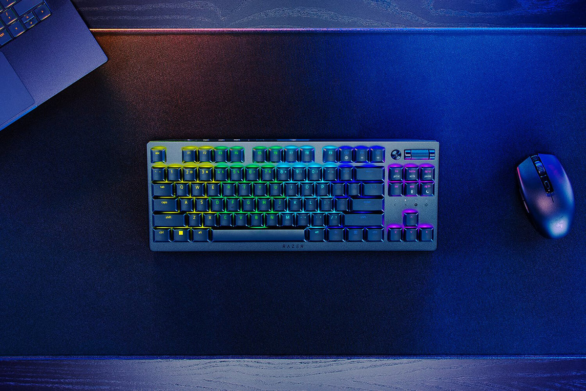 Razer DeathStalker V2 Pro - USB Wired + RF Wireless Bluetooth RGB Mechanical Keyboard in Black (QWERTY UK)