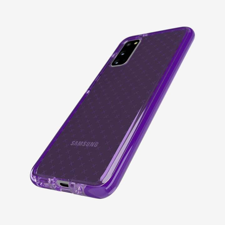 Tech21 Evo Check mobile phone case for Galaxy S20 in Violet