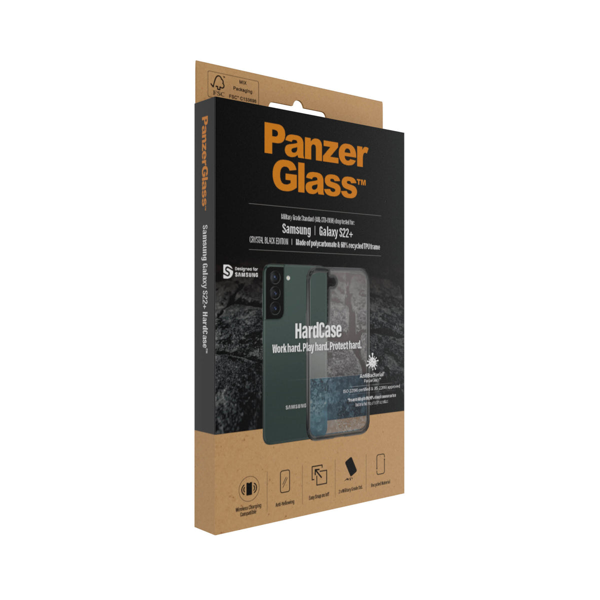PanzerGlass ® HardCase for Galaxy S22 Plus in Smokey Black