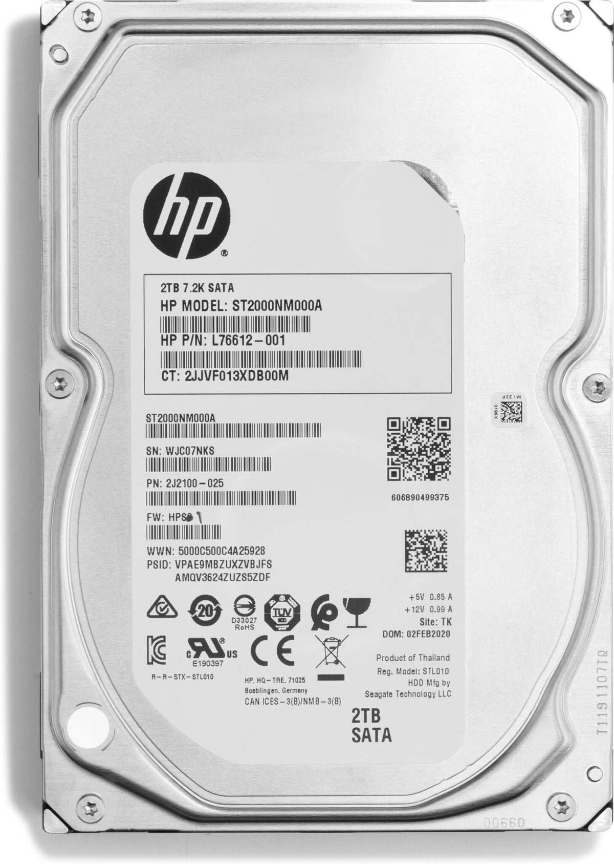 HP 2Z274AA - 7200 RPM Serial ATA 3.5" HDD - 2 TB