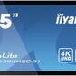 iiyama ProLite TF5539UHSC-B1AG computer monitor 139.7 cm (55") 3840 x 2160 pixels 4K Ultra HD LED Touchscreen Multi-user Black
