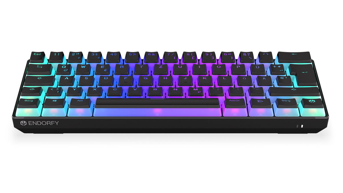 ENDORFY Thock Compact - USB Wired + RF Wireless RGB Mechanical Keyboard in Black (QWERTZ German)