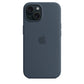 Apple iPhone 15 Silicone Case with MagSafe in Navy