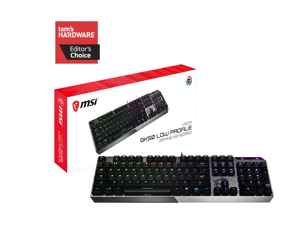 MSI Vigor GK50 Low Profile Mechanicla RGB Gaming Keyboard - UK