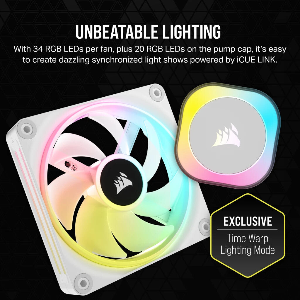 Corsair iCUE LINK H150i RGB - Liquid Processor Cooling Kit in White - 360mm