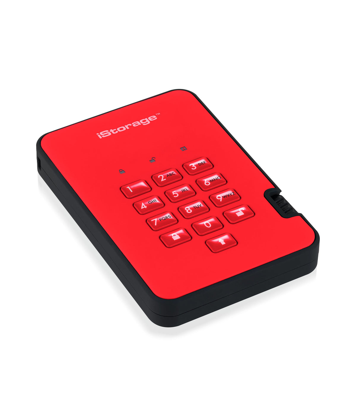 iStorage diskAshur2 - Secure Encrypted External hard drive in Red - 500 GB