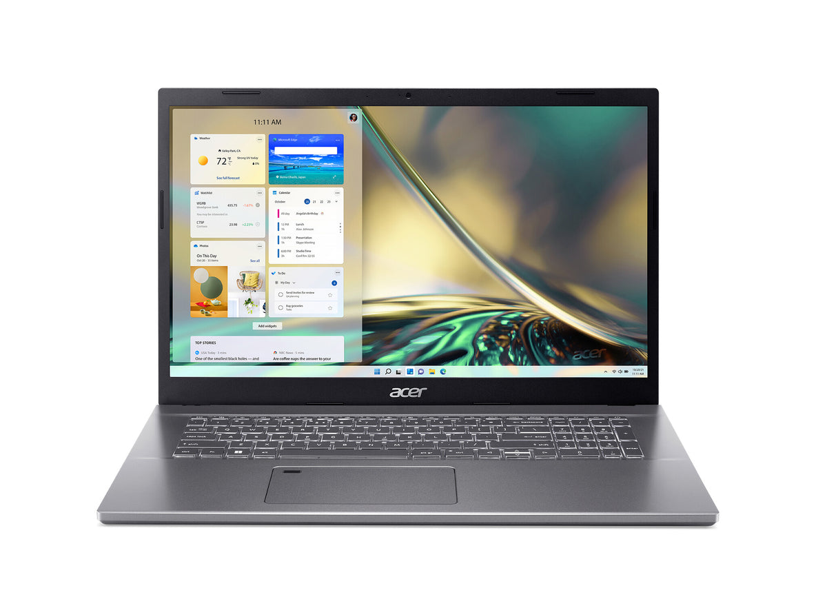 Acer Aspire 5 Laptop - 43.9 cm (17.3") - Intel® Core™ i7-1260P - 16 GB DDR4-SDRAM - 512 GB SSD - NVIDIA GeForce RTX 2050 - Wi-Fi 6 - Windows 11 Home - Grey