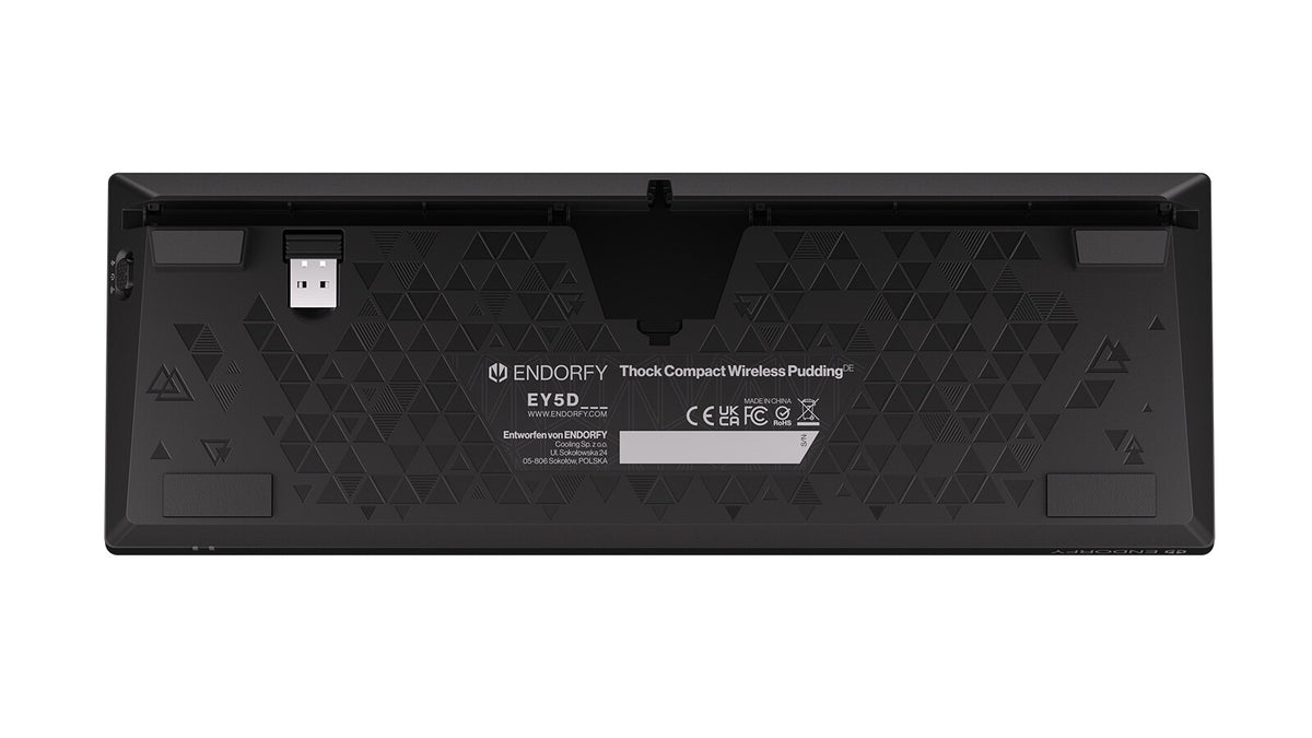 ENDORFY Thock Compact - USB Wired + RF Wireless RGB Mechanical Keyboard in Black (QWERTZ German)