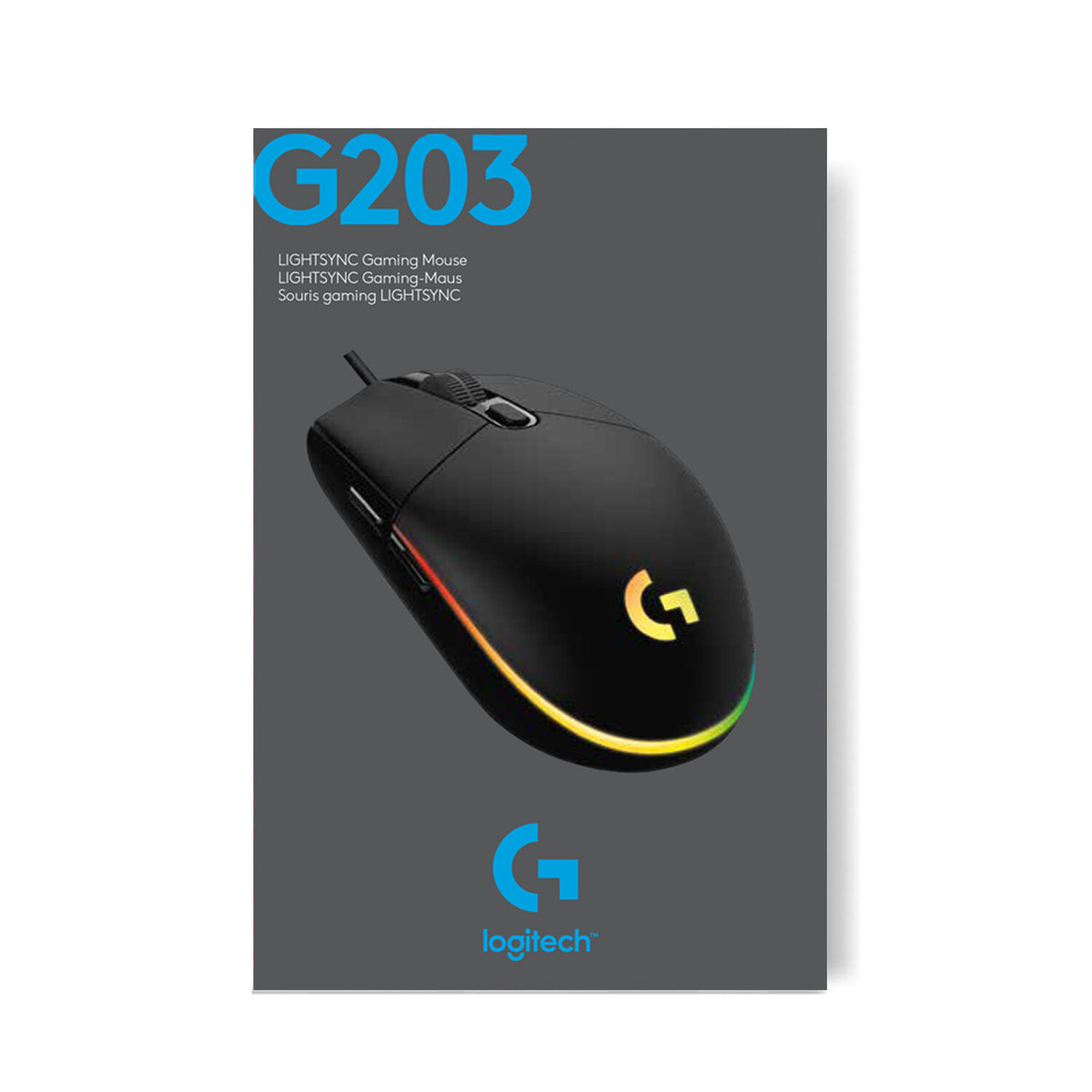Logitech G - G203 LIGHTSYNC Gaming Mouse in Black - 8,000 DPI