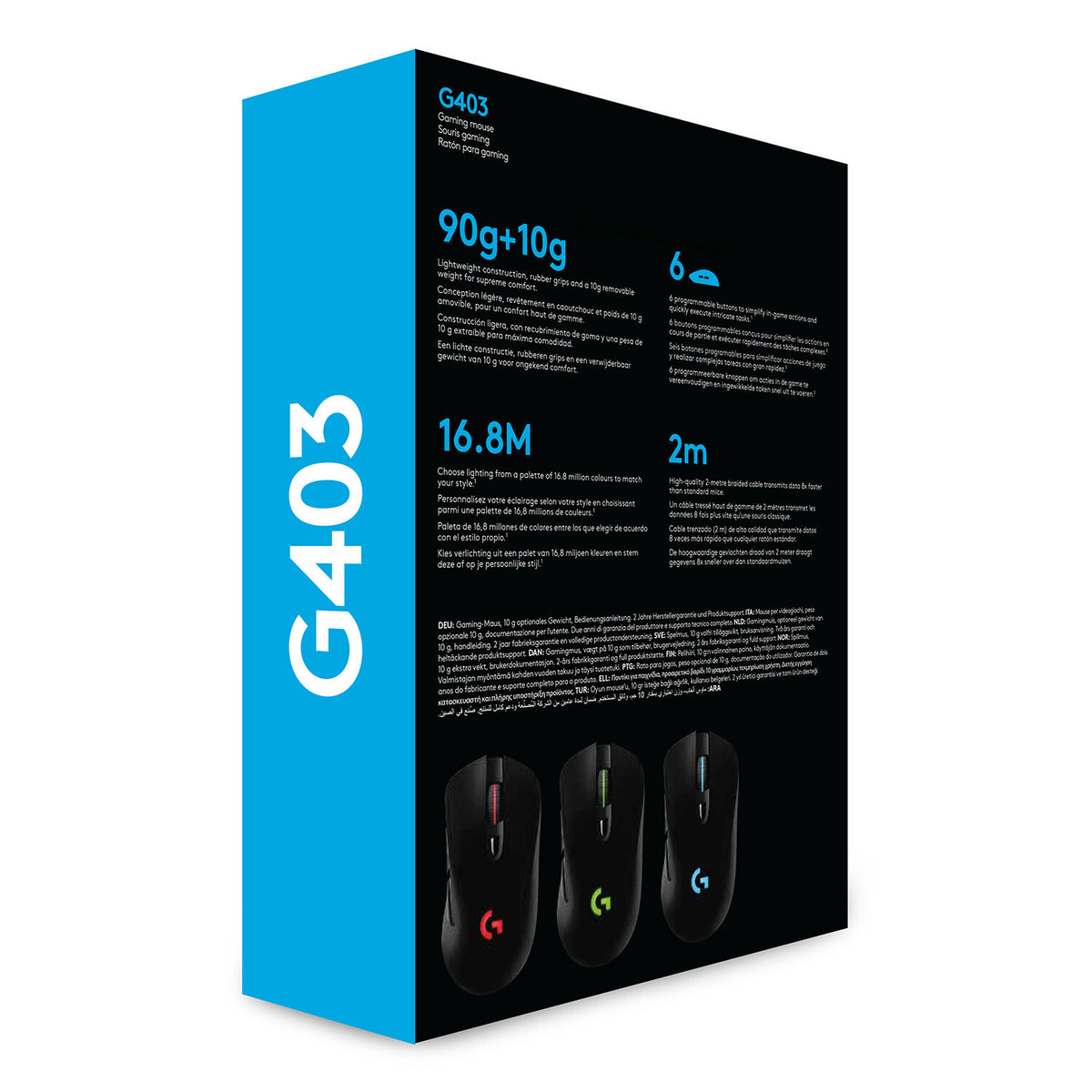 Logitech G - G403 HERO USB Type-A Optical Gaming Mouse - 25,600 DPI