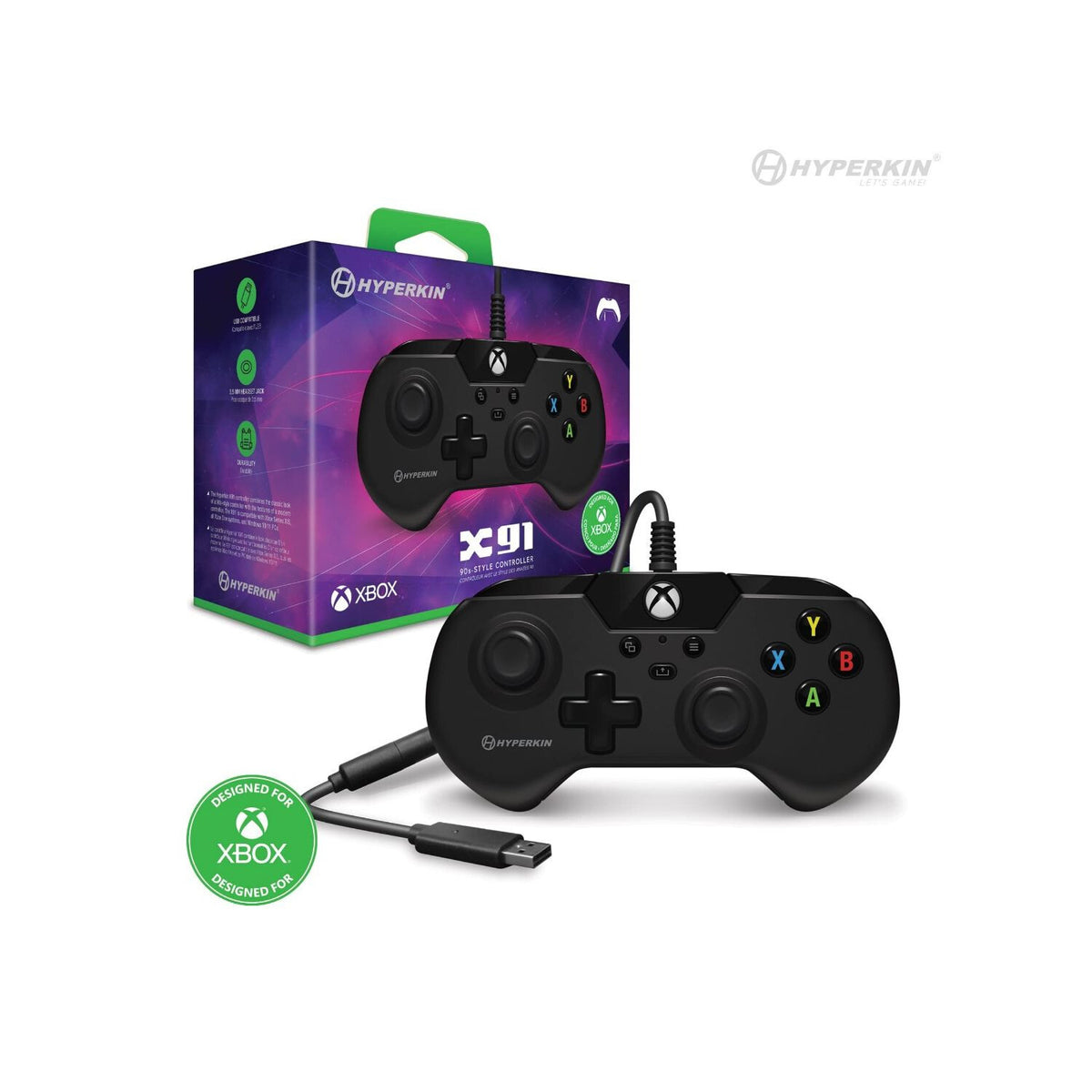 Hyperkin X91 - USB Gamepad for PC / Series X|S in Black