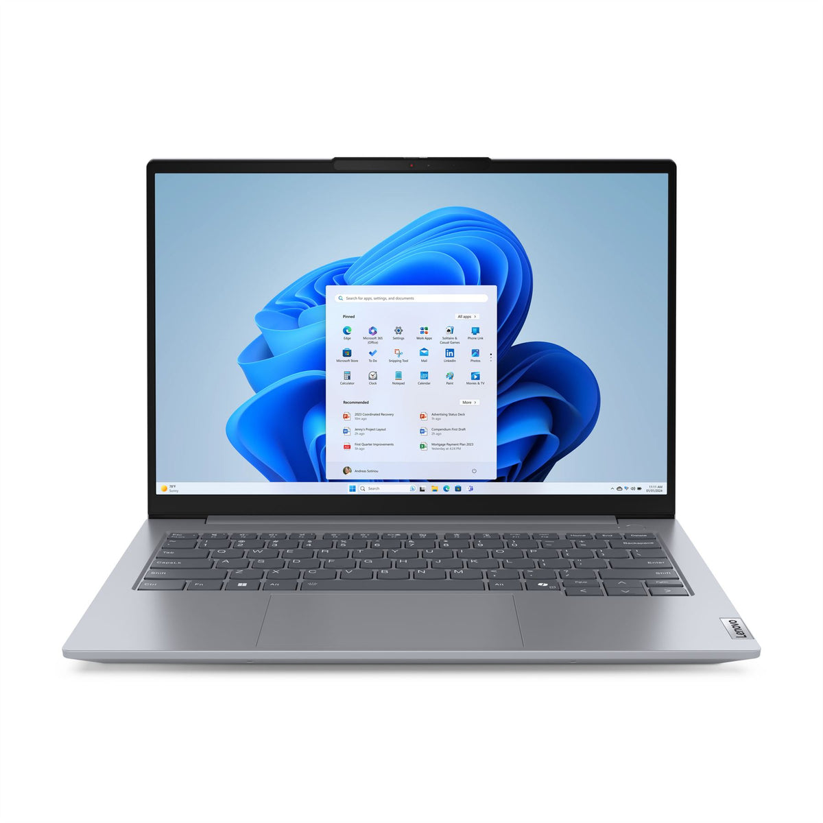 Lenovo ThinkBook 14 G7 ARP AMD Ryzen™ 5 7535HS Laptop 35.6 cm (14") WUXGA 8 GB DDR5-SDRAM 256 GB SSD Wi-Fi 6E (802.11ax) Windows 11 Pro UK English Grey