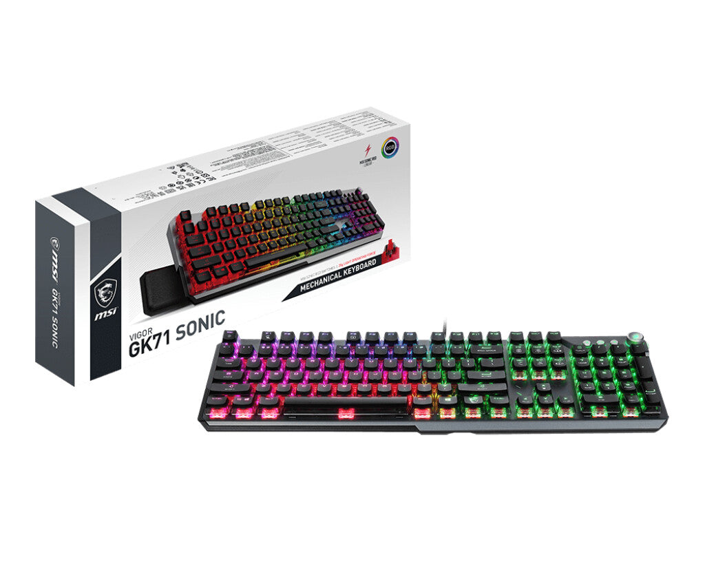 MSI Vigor GK71 Sonic - USB Wired RGB Mechanical Gaming keyboard in Black (QWERTY UK)