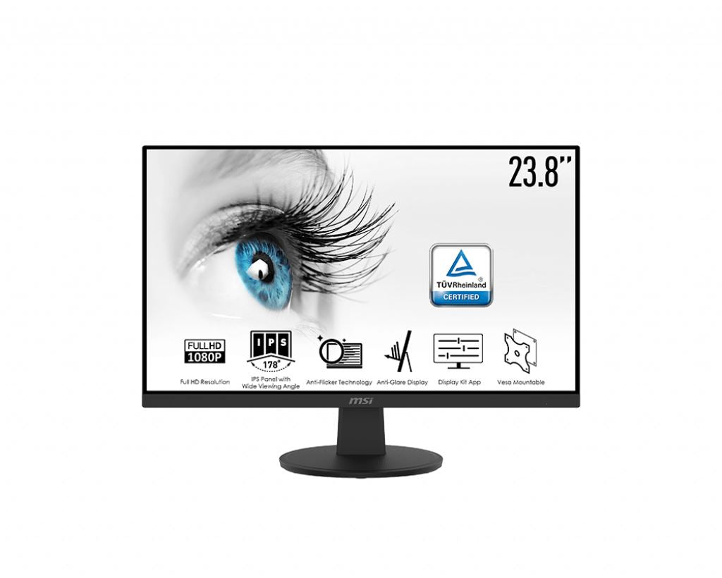 MSI Pro MP242V 60.5 cm (23.8&quot;) 1920 x 1080 pixels Full HD LED Black Monitor