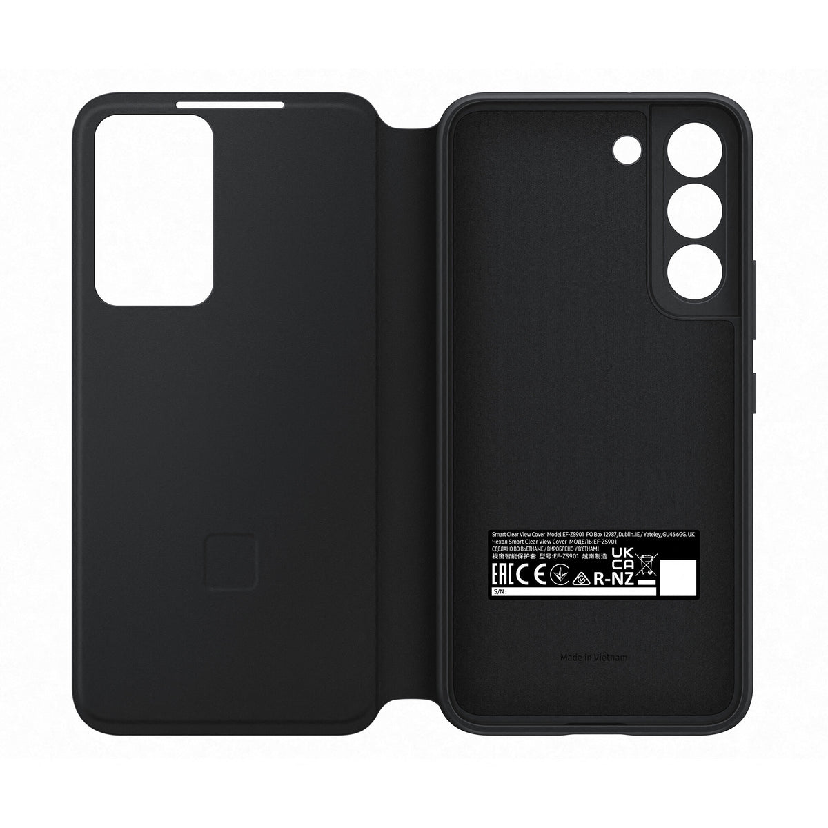 Samsung Smart Clear View Cover for Galaxy S22 in Graphite