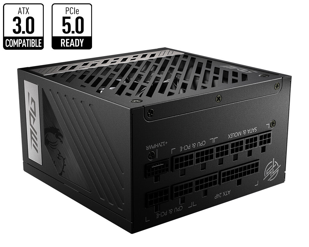 MSI MPG A850G PCIE5 - 850W 80+ Gold Fully Modular Power Supply Unit