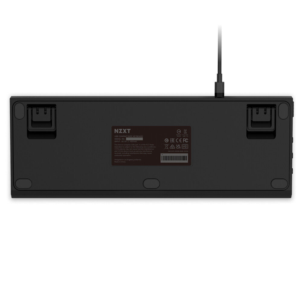 NZXT Function MiniTKL - USB Wired RGB Mechanical Keyboard in Black / White (QWERTZ German)