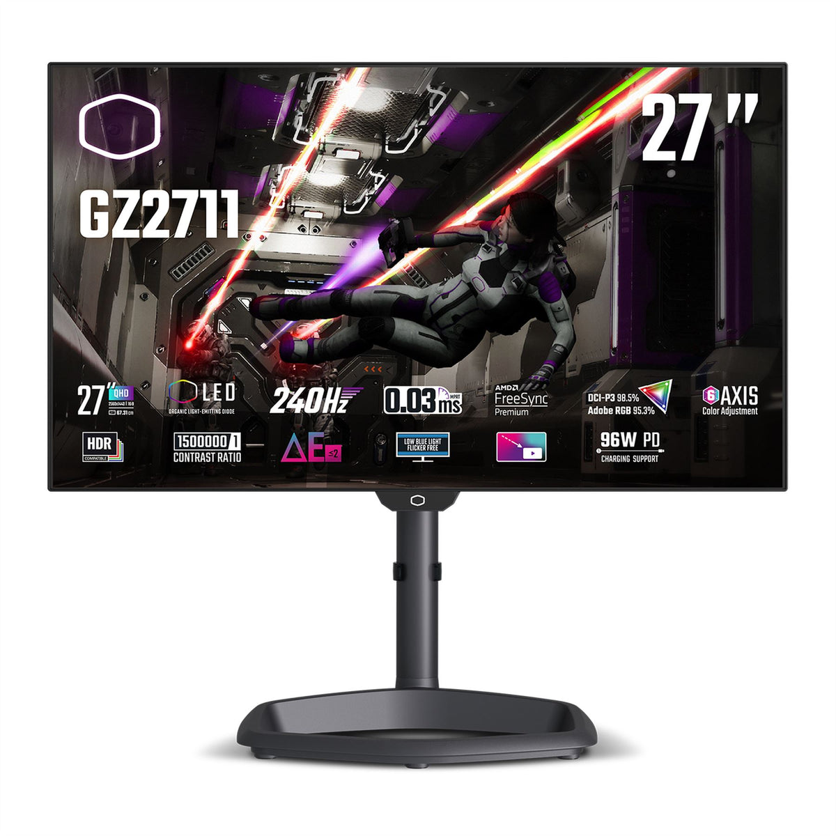 Cooler Master Gaming GZ2711 computer monitor 68.6 cm (27") 2560 x 1440 pixels 4K Ultra HD OLED Black
