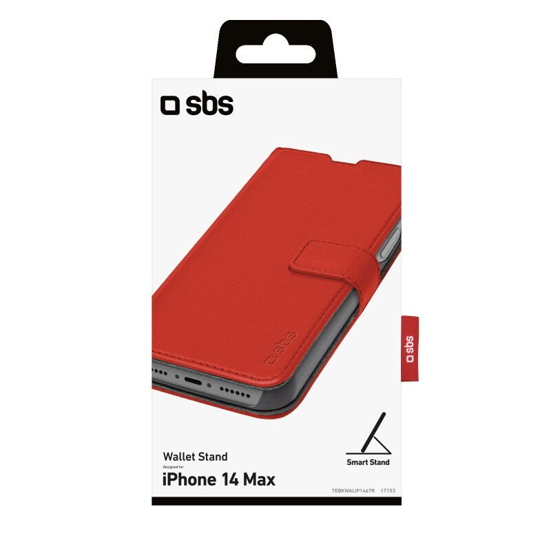 SBS Book Wallet mobile phone case for iPhone 14 Plus in Red