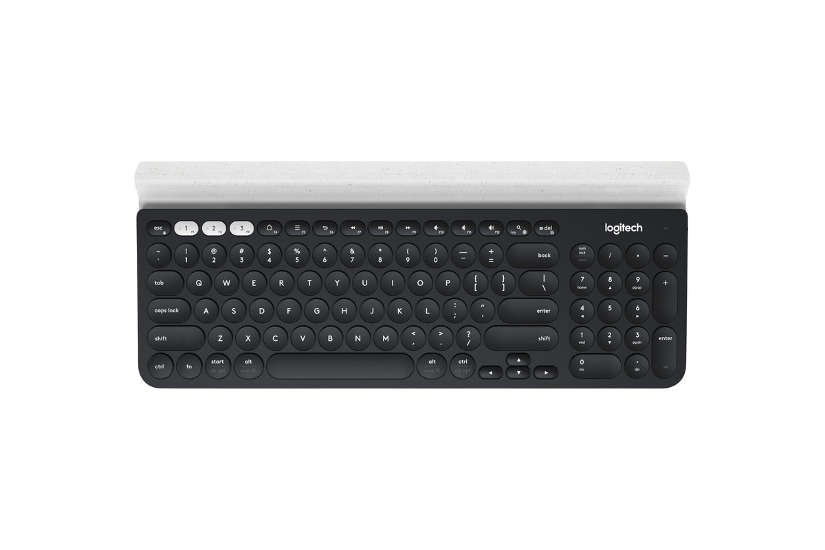 Logitech K780 - RF Wireless + Bluetooth Multi-Device Keyboard in Grey / White (QWERTY UK)