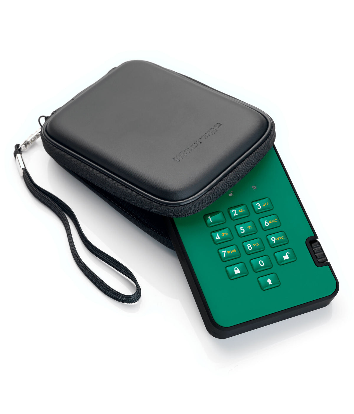 iStorage diskAshur2 - Secure Encrypted External hard drive in Green - 5 TB