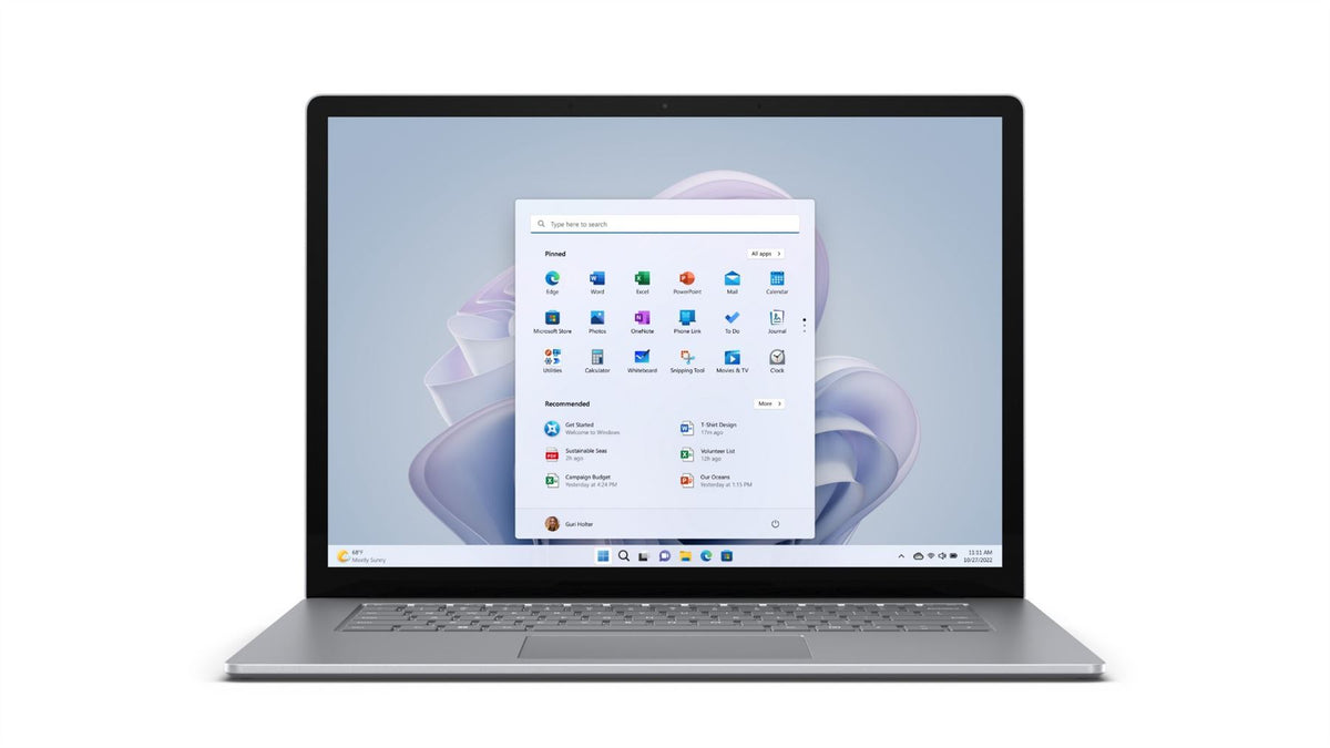 Microsoft Surface Laptop 5 38.1 cm (15") Touchscreen Intel® Core™ i7 i7-1265U 16 GB LPDDR5x-SDRAM 512 GB SSD Wi-Fi 6 (802.11ax) Windows 10 Pro Platinum