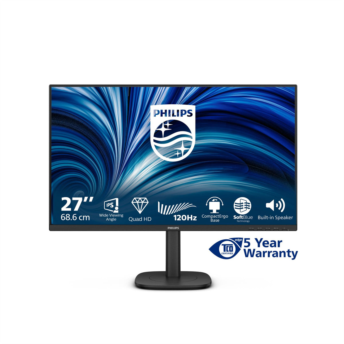 Philips 27B2N3500J/00 computer monitor 68.6 cm (27") 2560 x 1440 pixels 2K LCD Black