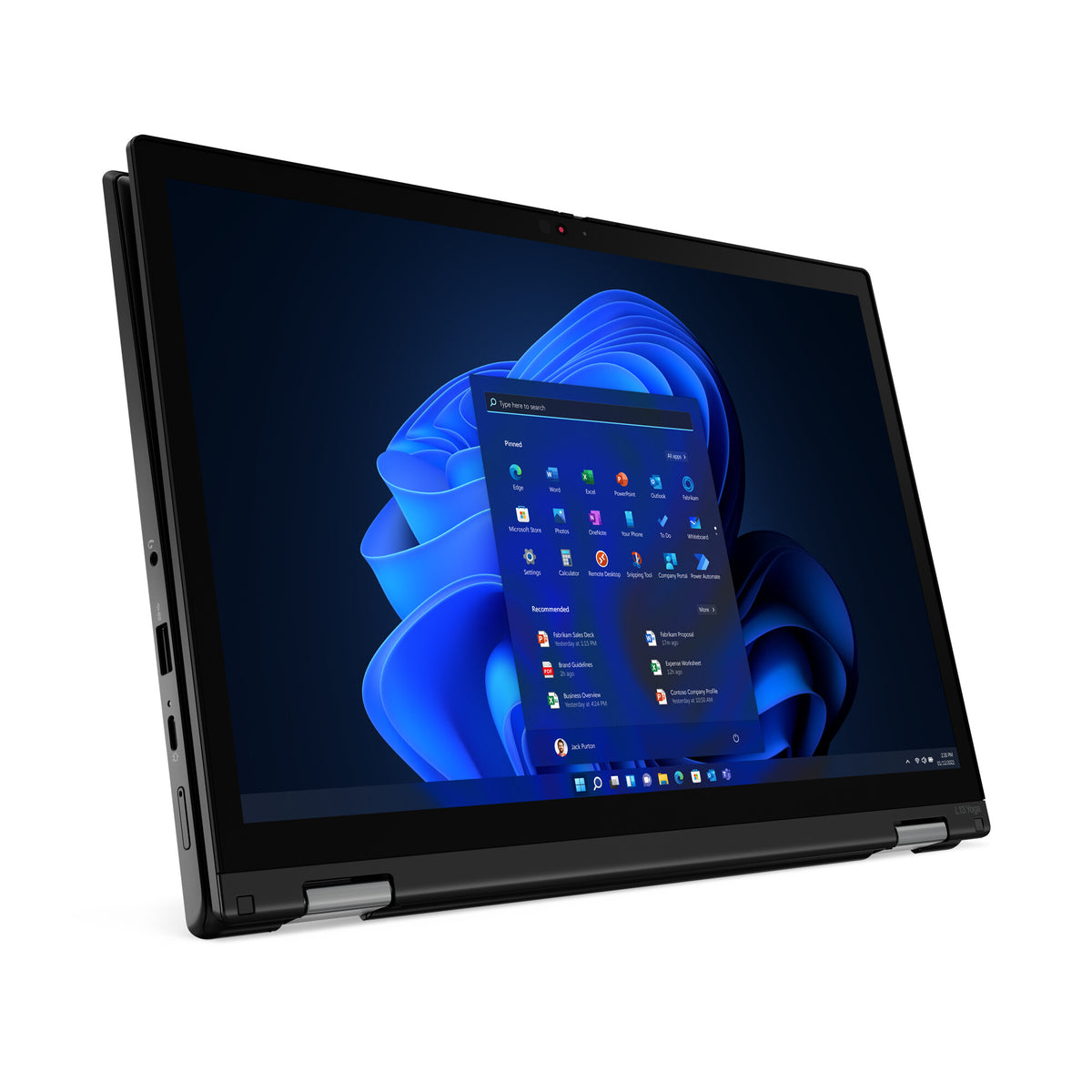 Lenovo ThinkPad L13 Yoga Gen 3 Hybrid (2-in-1) - 33.8 cm (13.3") - Touchscreen - AMD Ryzen™ 7 PRO 5875U - 16 GB DDR4-SDRAM - 512 GB SSD - Wi-Fi 6E - Windows 11 Pro - Black