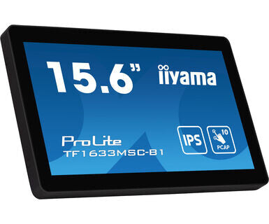 iiyama ProLite TF1633MSC-B1 - 39.6 cm (15.6") - 1920 x 1080 pixels Full HD Touchscreen Monitor