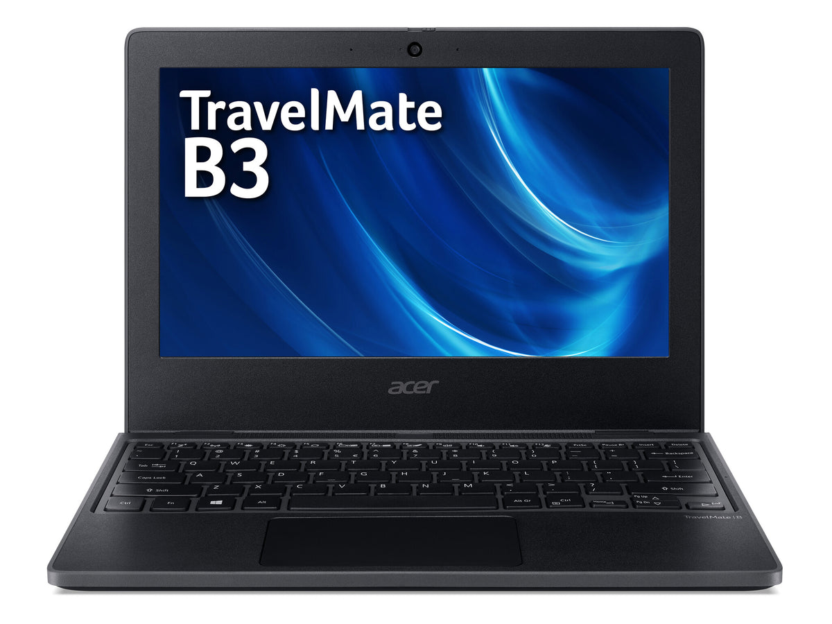 Acer TravelMate B3 Laptop - 29.5 cm (11.6&quot;) - Intel® Celeron® N4120 - 4 GB DDR4-SDRAM - 64 GB eMMC - Wi-Fi 5 - Windows 11 Pro Education - Black