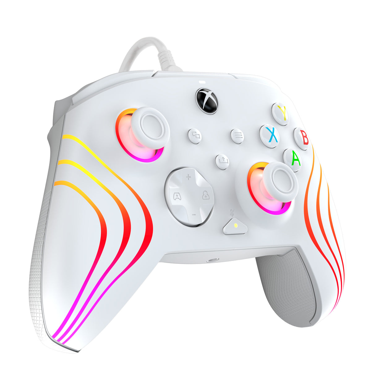 PDP Afterglow Wave - Wired Controller for PC / Xbox Series X|S in White