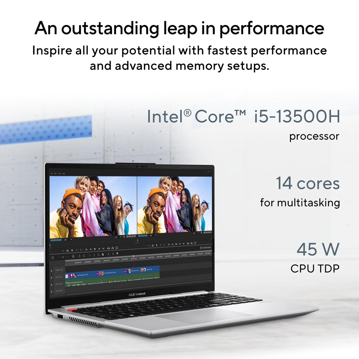 ASUS Vivobook S 15 OLED Laptop - 39.6 cm (15.6") - Intel® Core™ i5-13500H - 16 GB LPDDR5-SDRAM - 512 GB SSD - Intel Arc A350M - Wi-Fi 6E - Windows 11 Home - Silver