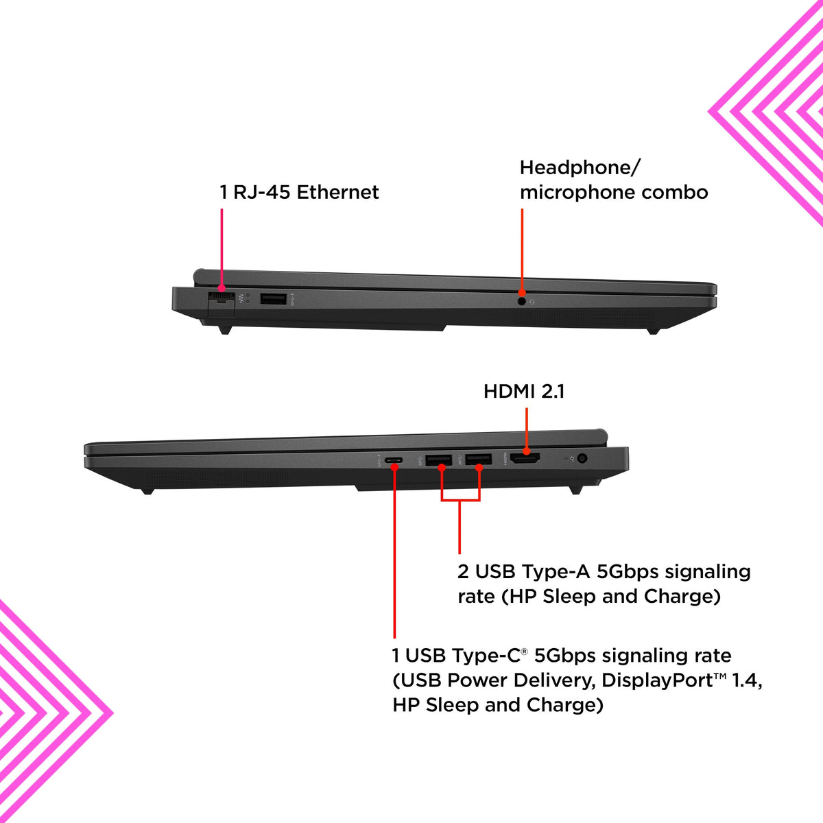HP OMEN Gaming Laptop - 40.9 cm (16.1") - AMD Ryzen™ 7 7840HS - 16 GB DDR5-SDRAM - 1 TB SSD - NVIDIA GeForce RTX 4060 - Wi-Fi 6E - Windows 11 Home - Black