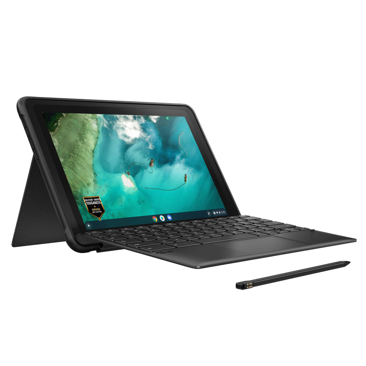 ASUS Chromebook Detachable CZ1 - 25.6 cm (10.1") - Touchscreen - MediaTek MT8183 - 4 GB LPDDR4x-SDRAM - 128 GB eMMC - Wi-Fi 5 - ChromeOS - Black