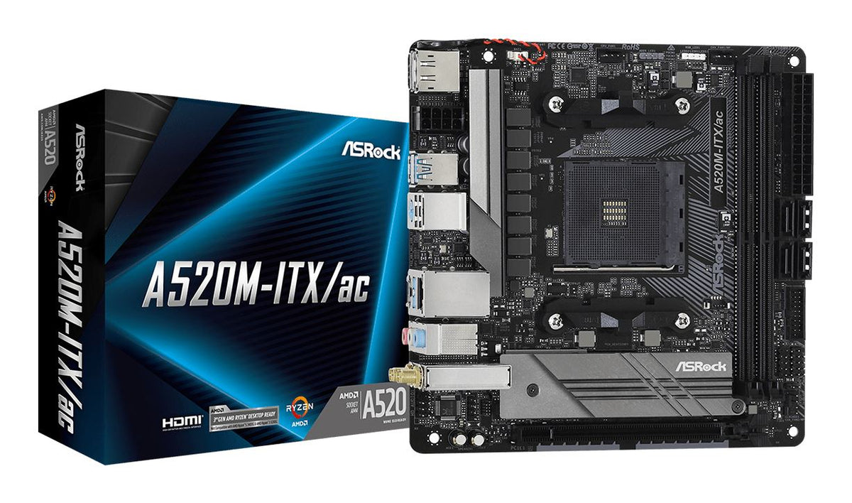 Asrock A520M-ITX/ac AMD A520 Socket AM4 mini ITX