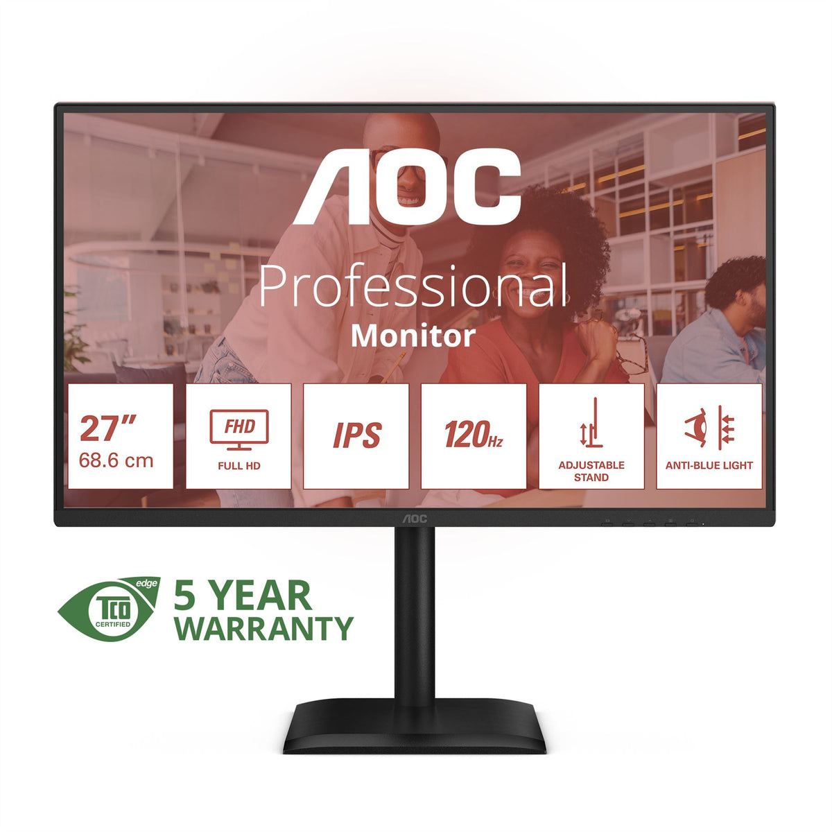 AOC 27E4U computer monitor 68.6 cm (27&quot;) 1920 x 1080 pixels Full HD LED Black