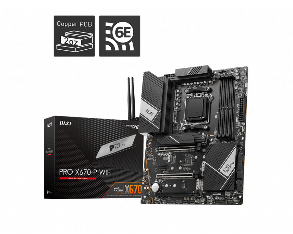 MSI PRO X670-P WIFI ATX motherboard - AMD X670 Socket AM5