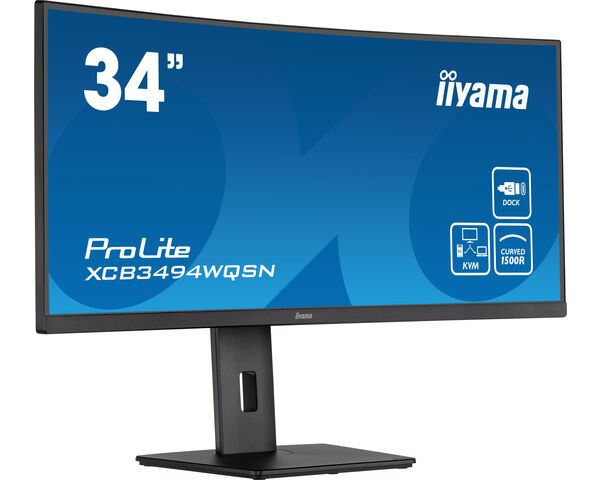 iiyama ProLite XCB3494WQSN-B5 LED display 86.4 cm (34") 3440 x 1440 pixels UltraWide Quad HD Black Monitor