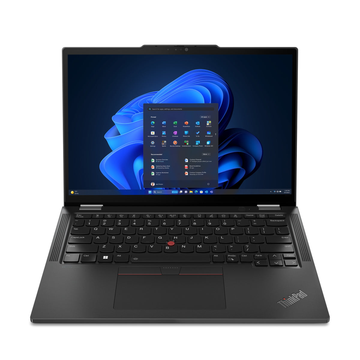 Lenovo ThinkPad X13 Hybrid (2-in-1) - 33.8 cm (13.3") - Touchscreen - Intel Core Ultra 7 155U - 16 GB LPDDR5x-SDRAM - 512 GB SSD - Wi-Fi 6E - Windows 11 Pro - Black